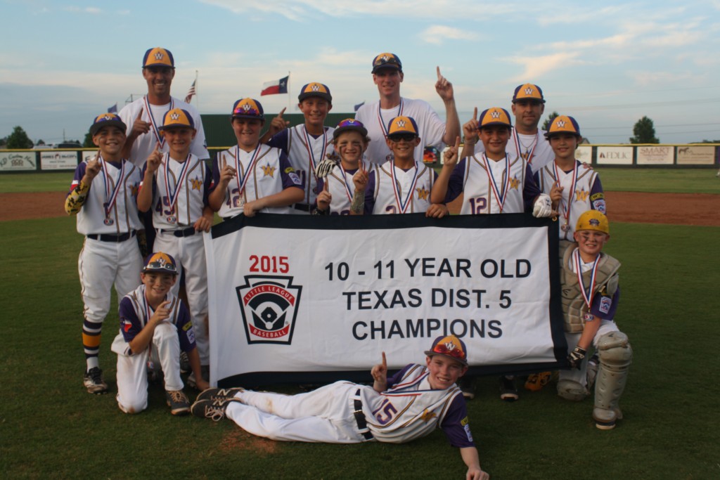The Wyle 10-11 year-old All-Star team won the District 5 Championship. Results at Sectionals were not available at press time.