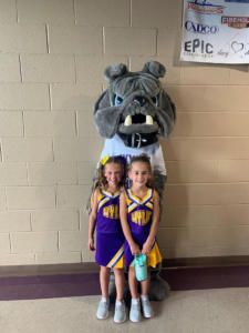 Newest-Pup-Squad-cheerleaders-Blake-and-Ellis-Bunnell-are-all-grins-with-WEJHs-Spike.